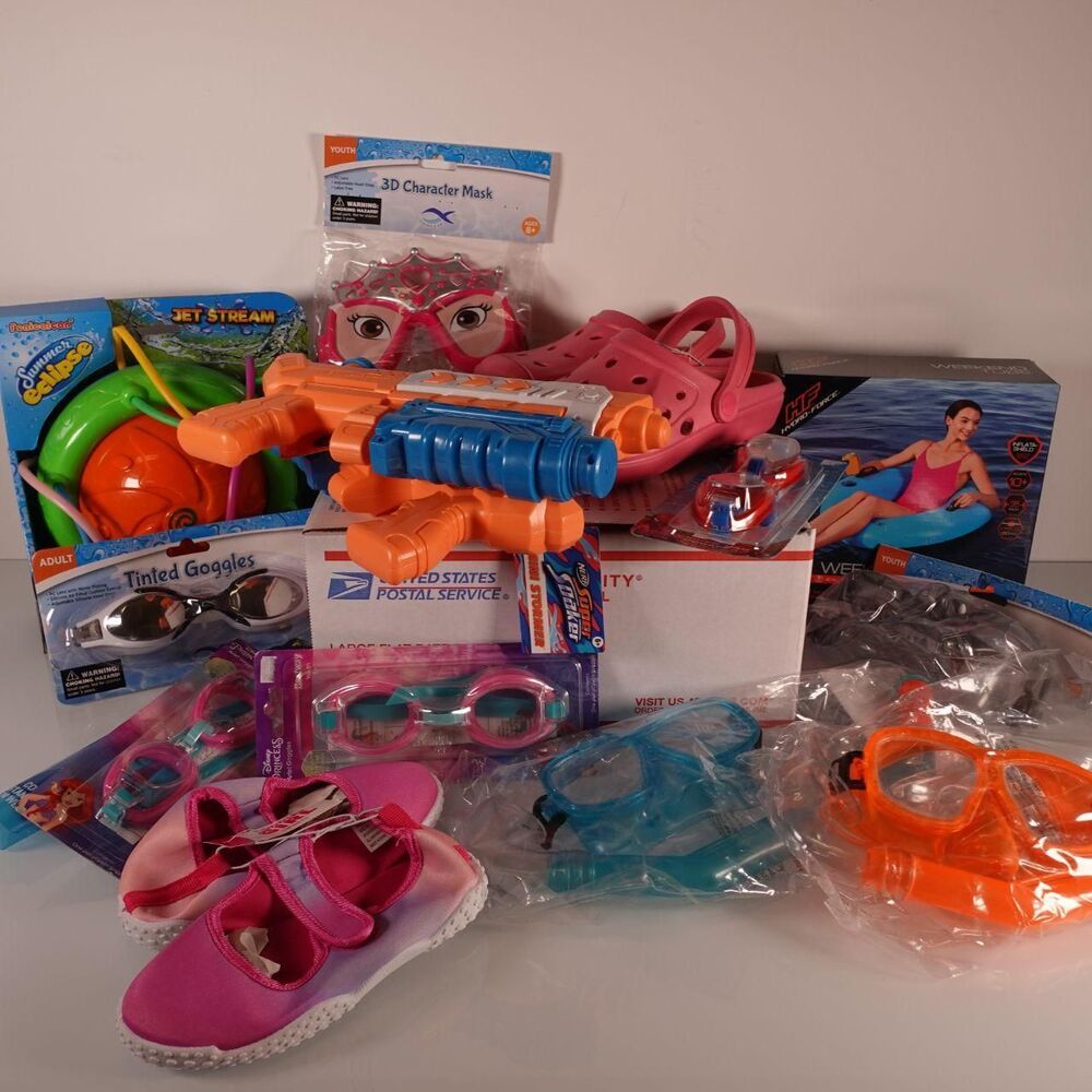 Mystery Box Pool Water Toys Shoes Inflatables Masks Snorkels All New